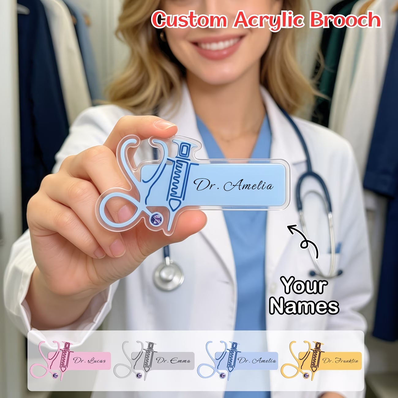 Diaper Bag Backpack - Customized Name Keychain Personalized Acrylic Key