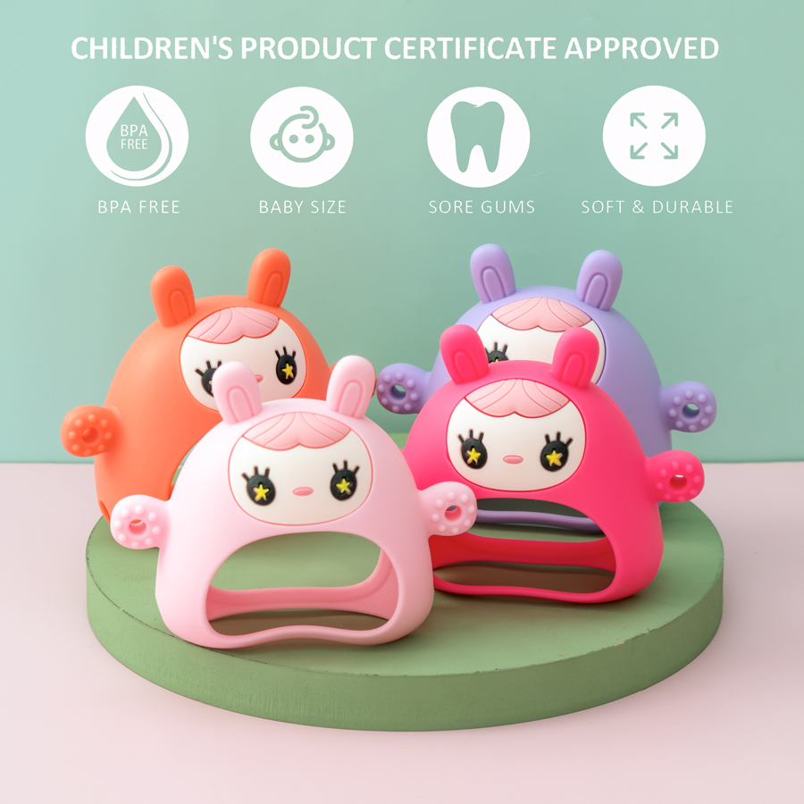 1PC Silicone Teether Toy BPA F - đánh giá và giá Teething Mitten Baby