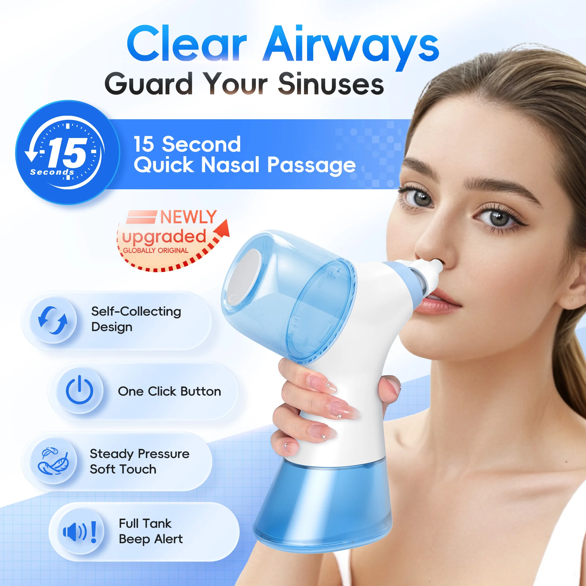 Nasal Irrigation System Sinus  - đánh giá và giá Nasal Aspirator