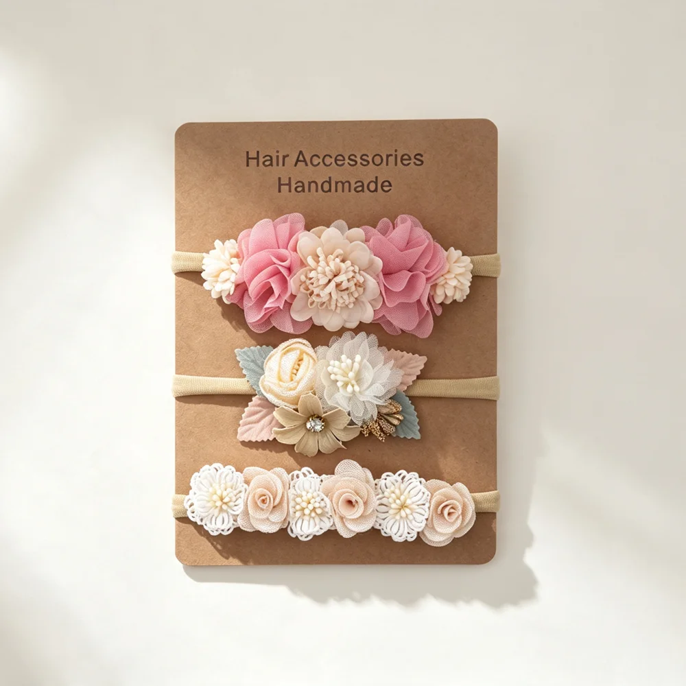3pcs Baby Girl Elastic Headban - đánh giá và giá Baby Products Set