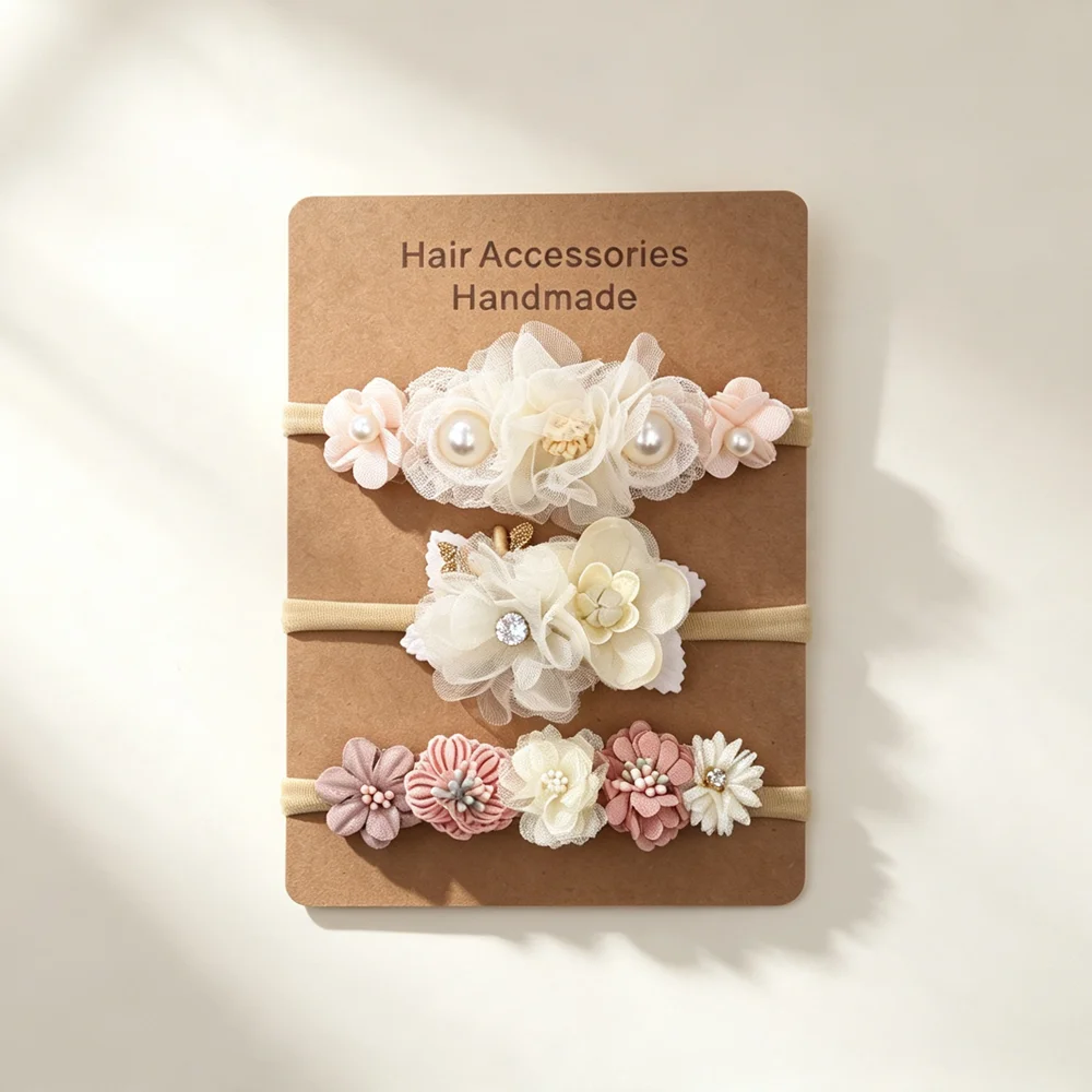 3pcs Baby Girl Elastic Headban - đánh giá và giá Baby Products Set
