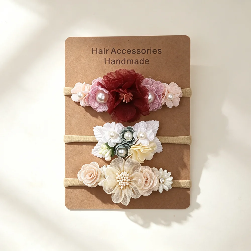 3pcs Baby Girl Elastic Headban - đánh giá và giá Baby Products Set