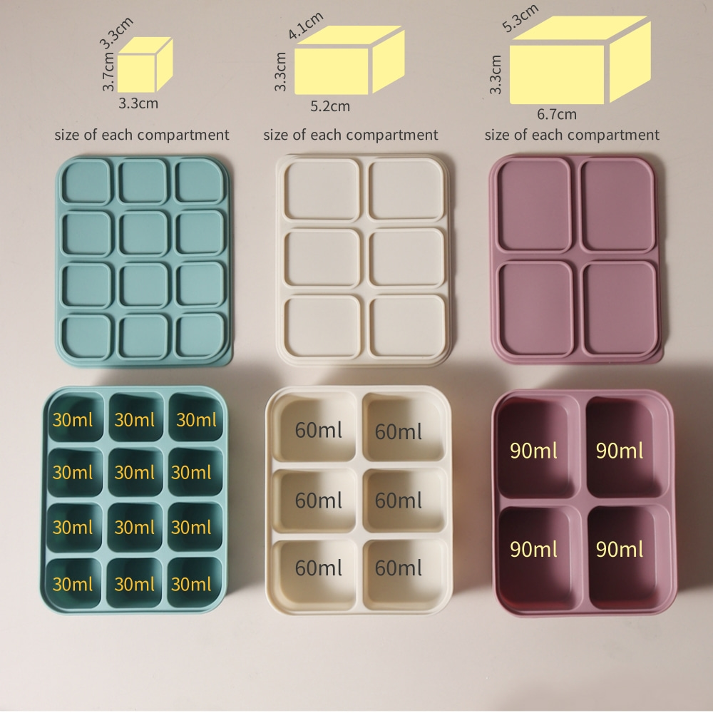 Baby Ice Cube Tray Silicone wi - đánh giá và giá Baby Products Cream